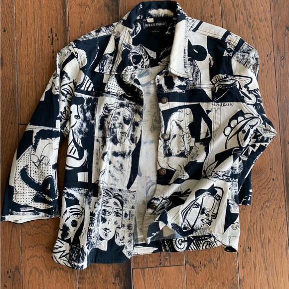 Cotton Picasso style jacket - Picture 3 of 5